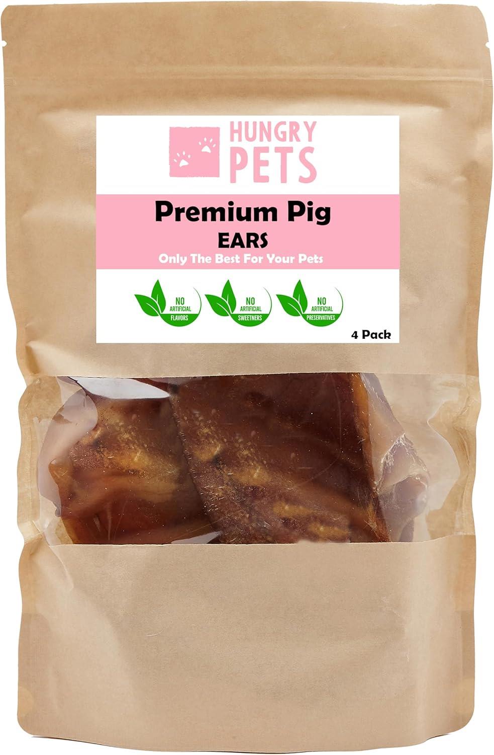 Hungry Pets Pig Ears 4 Pack Pouch