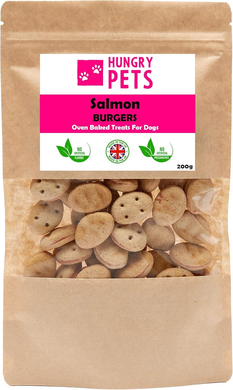 Hungry Pets Salmon Burgers – 200g Dog Biscuits