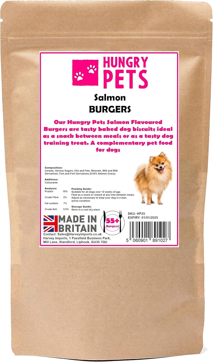 Hungry Pets Salmon Burgers – 200g Dog Biscuits