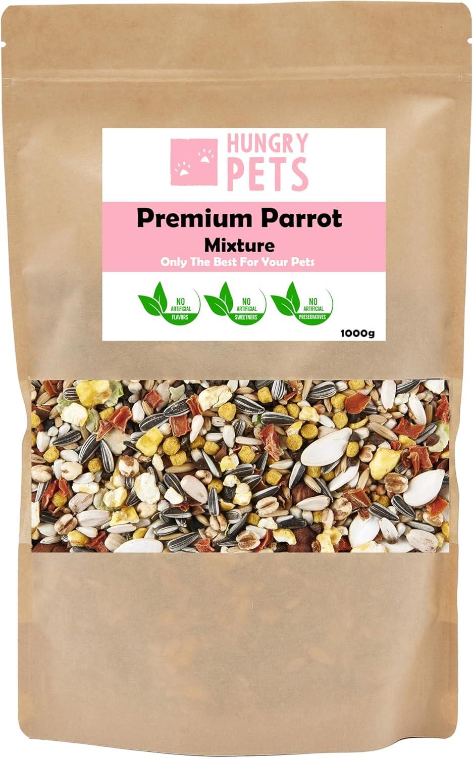 Hungry Pets Premium Parrot Mixture 1kg Pouch