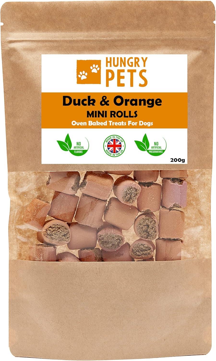 Hungry Pets Duck & Orange Rolls 200g Pouch