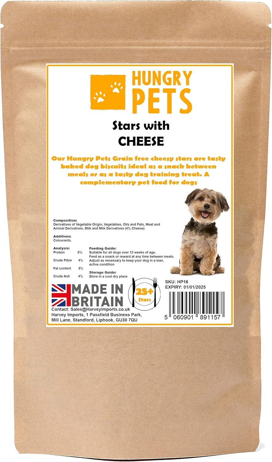 Hungry Pets Stars with Cheese 200g Pouch