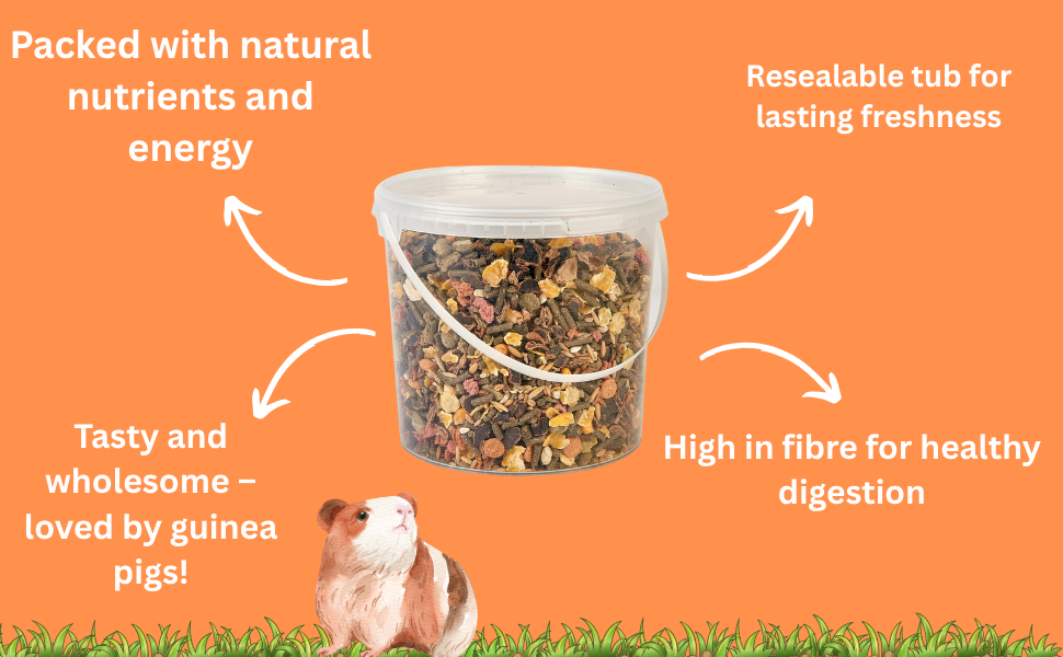 Hungry Pets Guinea Pig Food 2.5L Tub