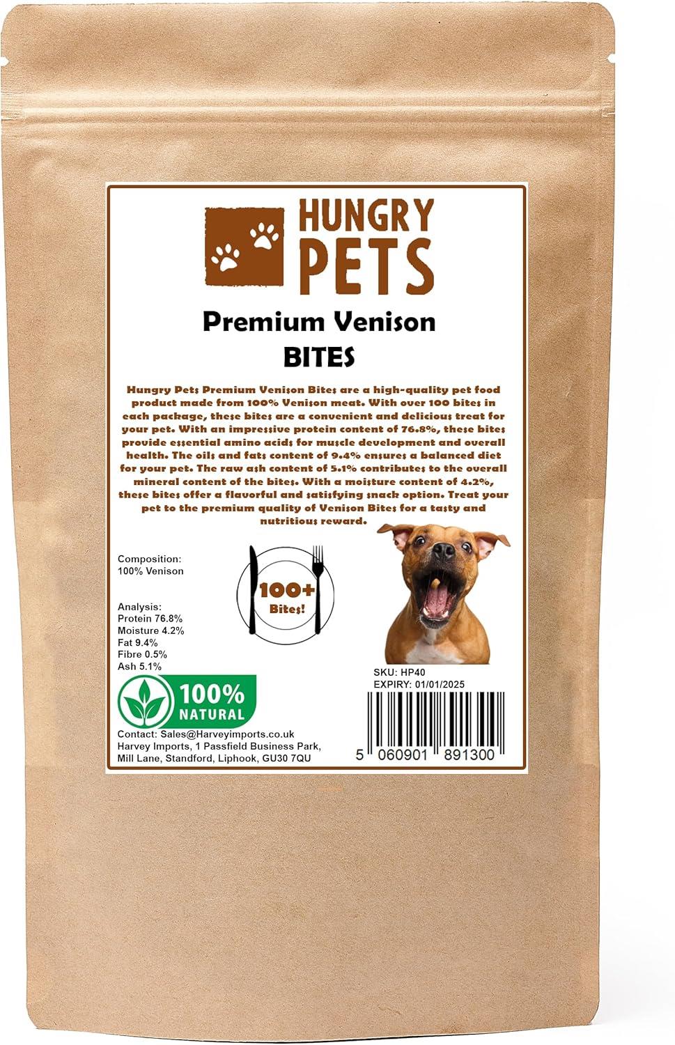 Hungry Pets Venison Bites 100g Pouch