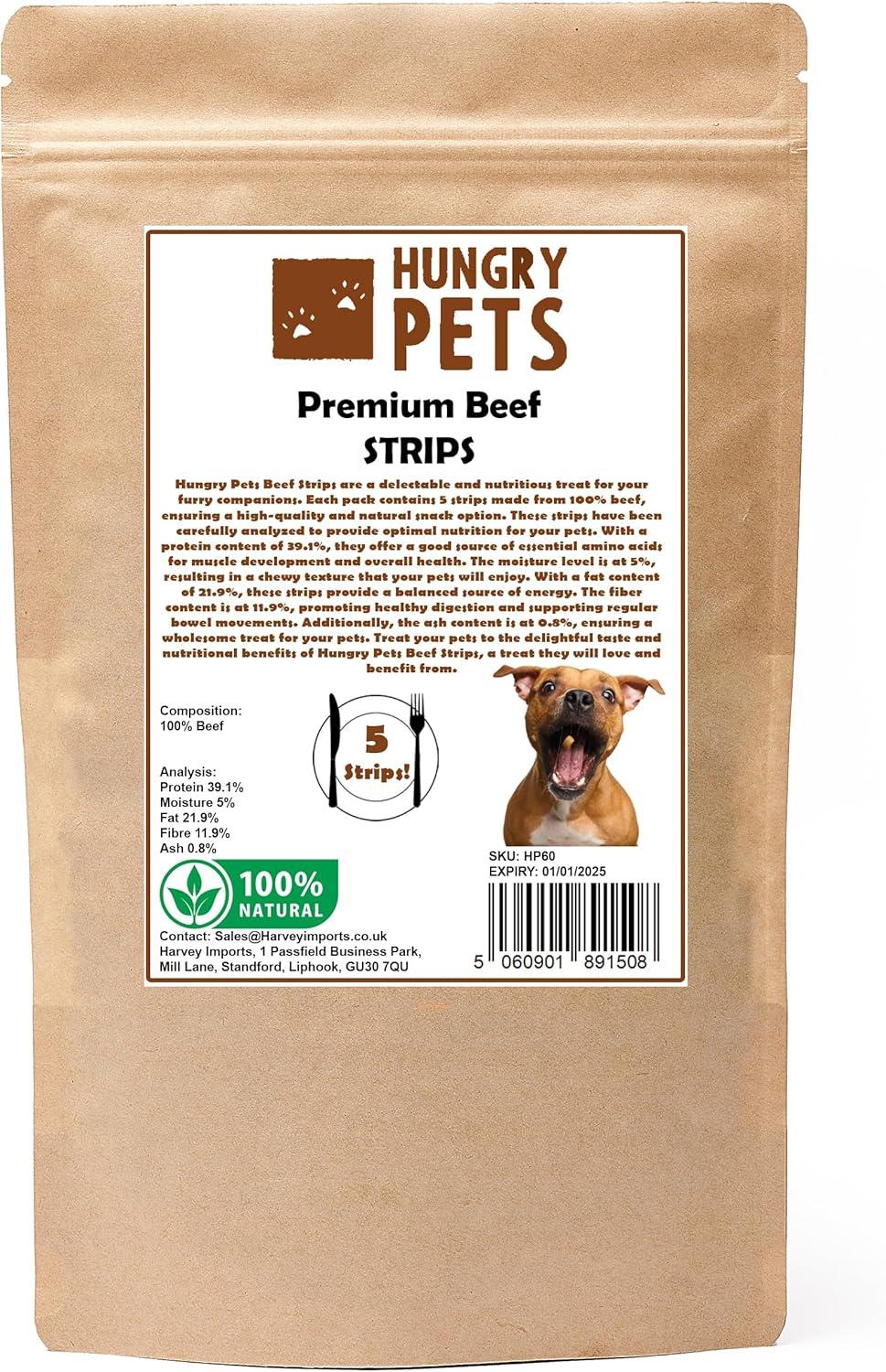 Hungry Pets Beef Strips 100g